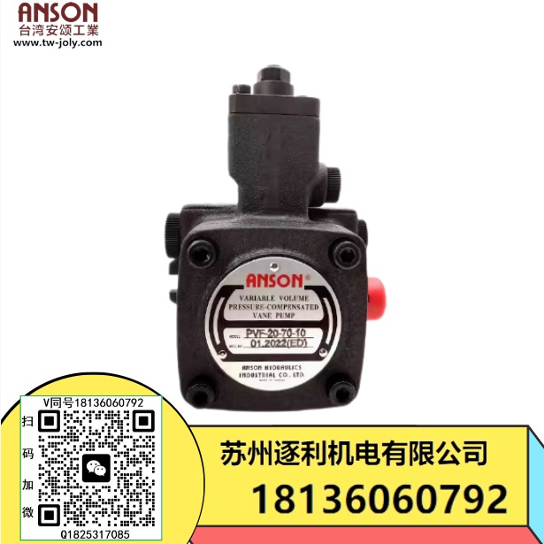 臺灣ANSON安頌 PVF-12-70-10 PVF-15/20/30/40-35-55-10S 11S油泵